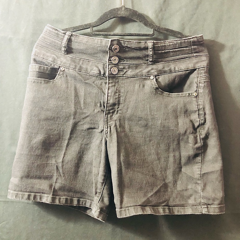 Black Denim Shorts